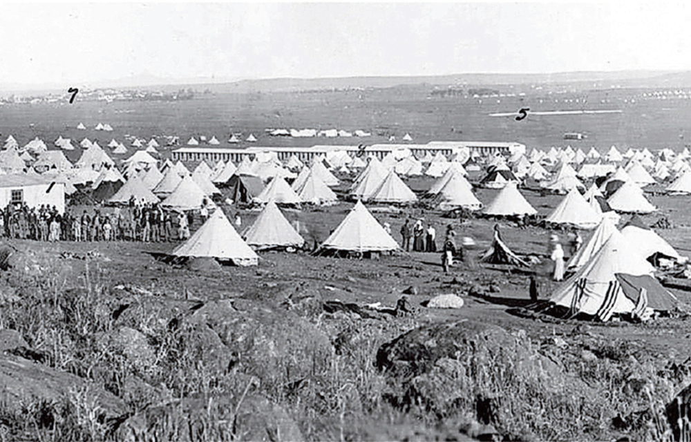 Konsentrasiekamp waar vrouens en kinders aangehou is, c.1901