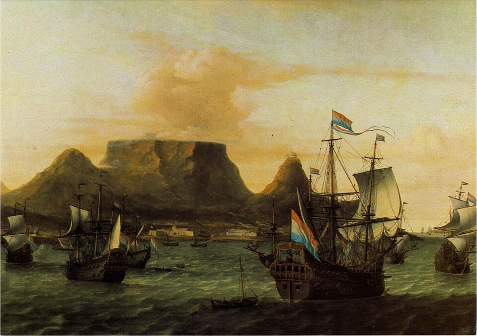 Tafelbaai met VOC-skepe, 1683